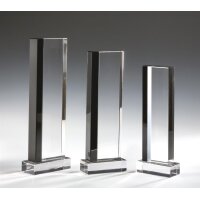 black and clear Kristall-Glas Trophäe
