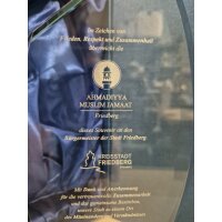 Jade-GlasTrophäe mit Lasergravur