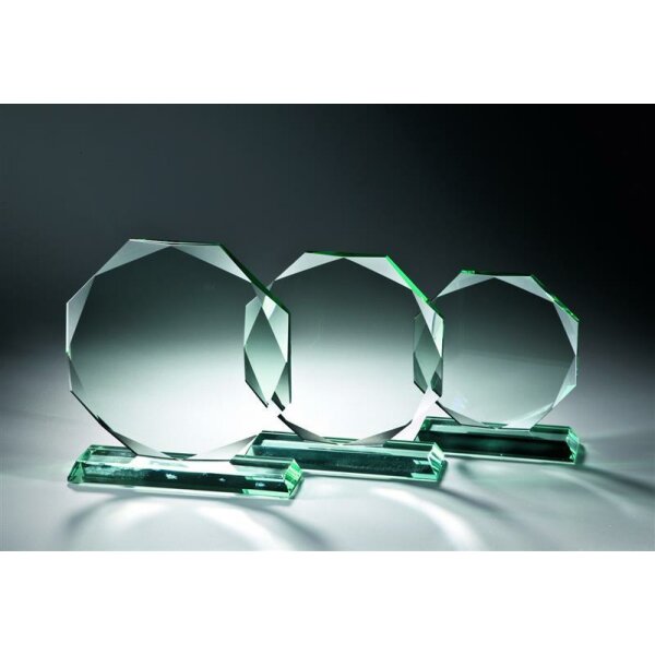 3er Jade-Glas Pokalserie Achteck 175 - 225 mm
