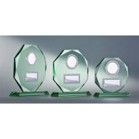 3er Jade-Glas Pokalserie Achteck 175 - 225 mm mit...