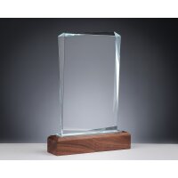 Glas-Holz Award 210 mm, Stärke 15 mm mit Lasergravur