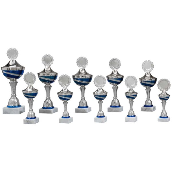 Pokal "Nikita" silber/blau